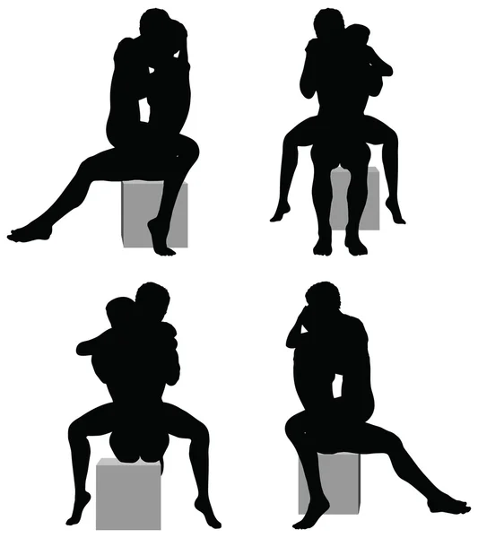 ilhouette with kama sutra positions